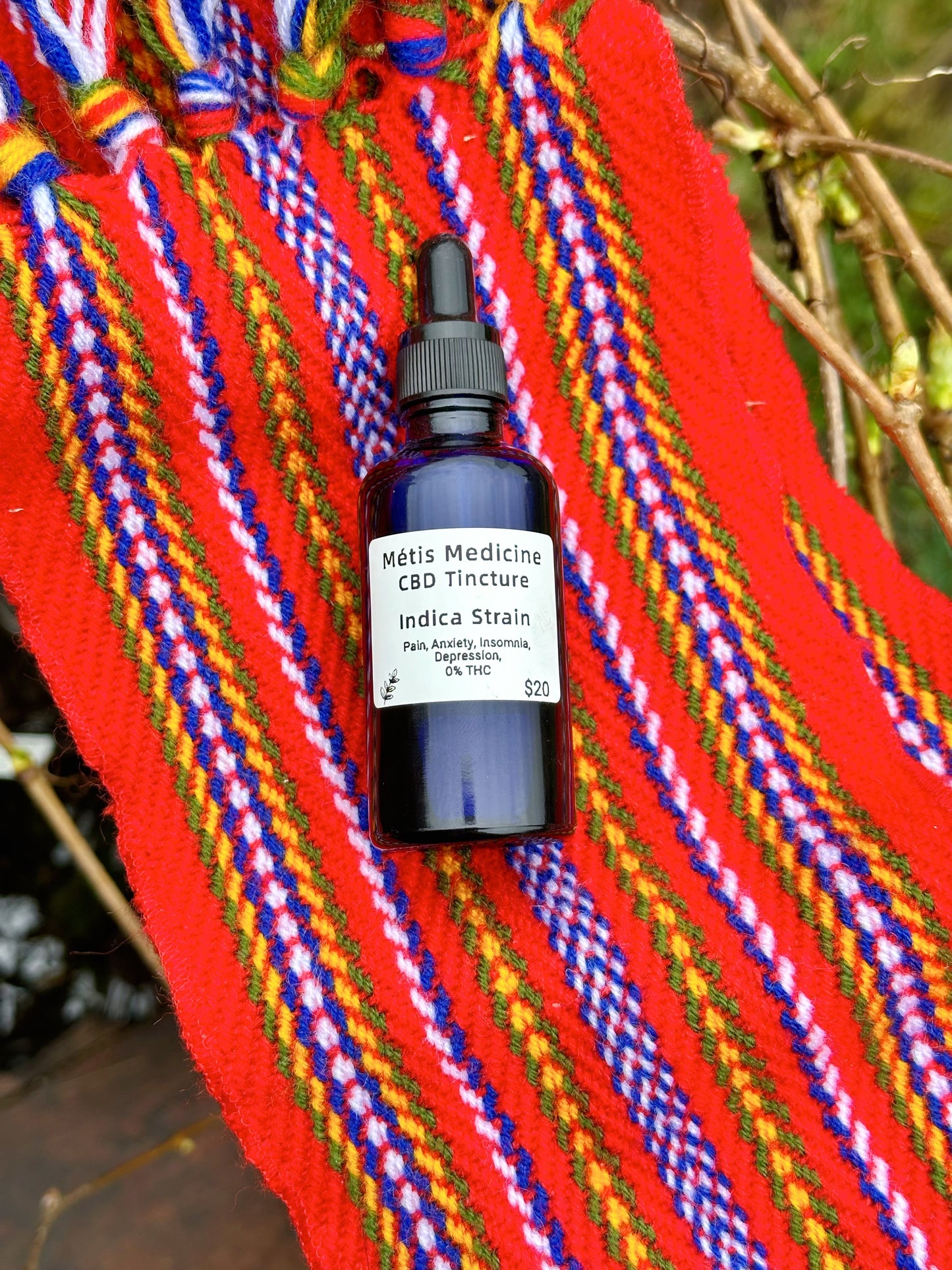 CBD Tincture - Indica Strain (0%thc)